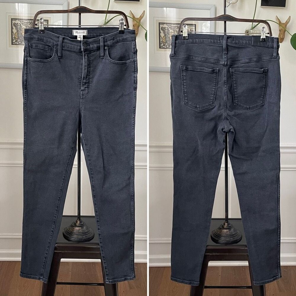 Madewell High Rise Skinny Jeans Washed Black 32